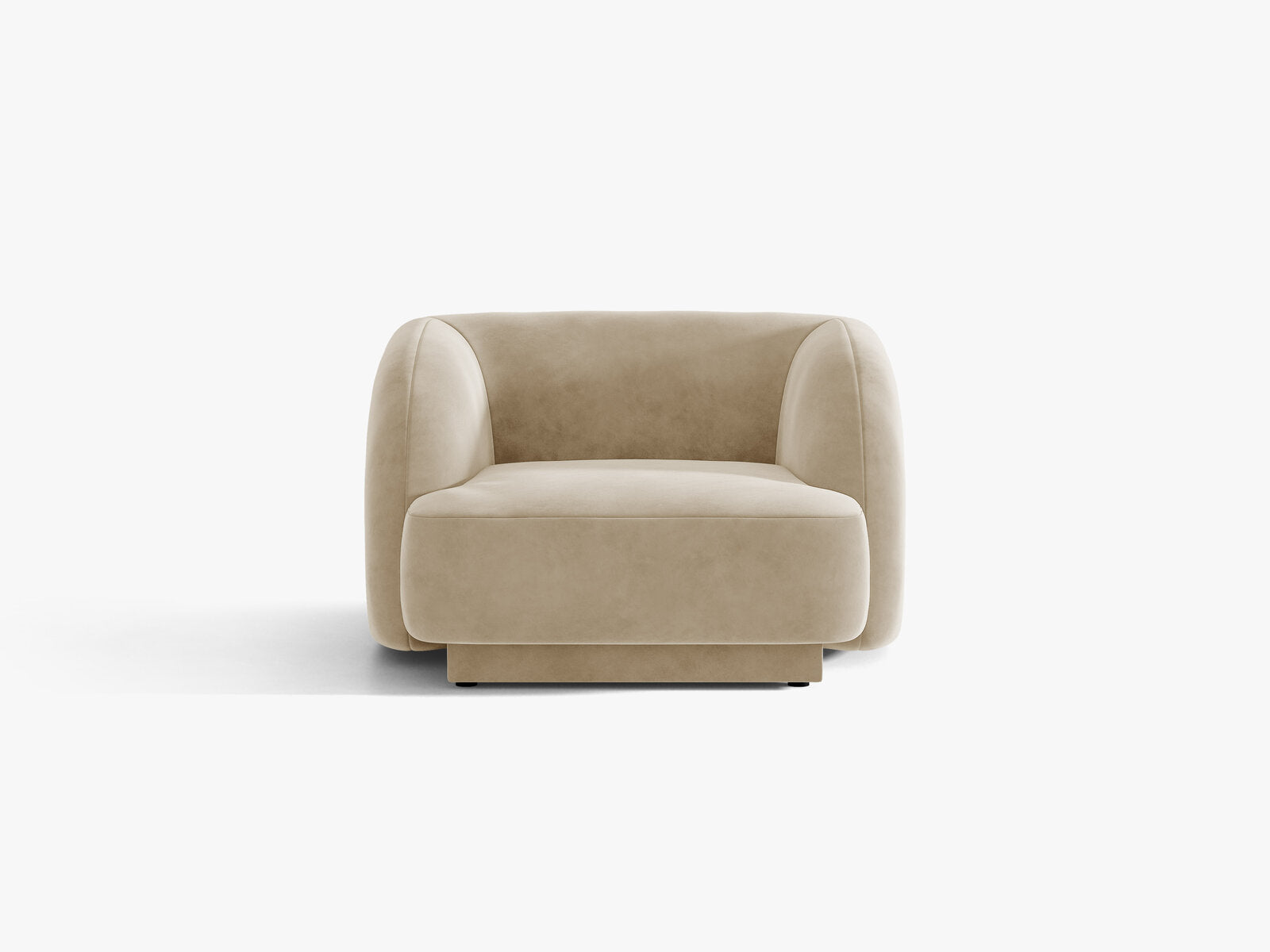 Micadoni Sessel Miley 1-Sitzer Samt Venus Beige
