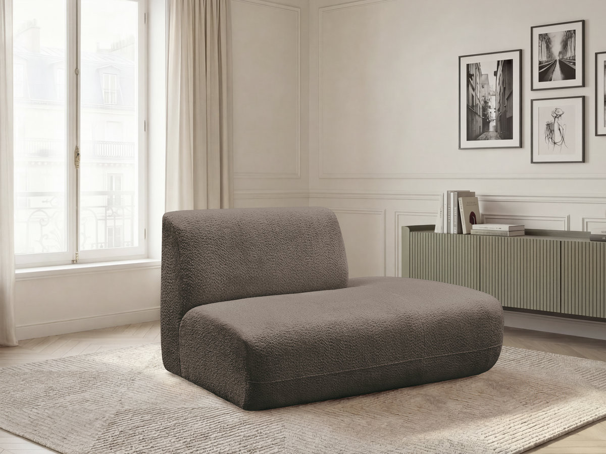 Bobochic Anda Sofamodul 2-Sitzer Chenille Taupe Ecke rechts