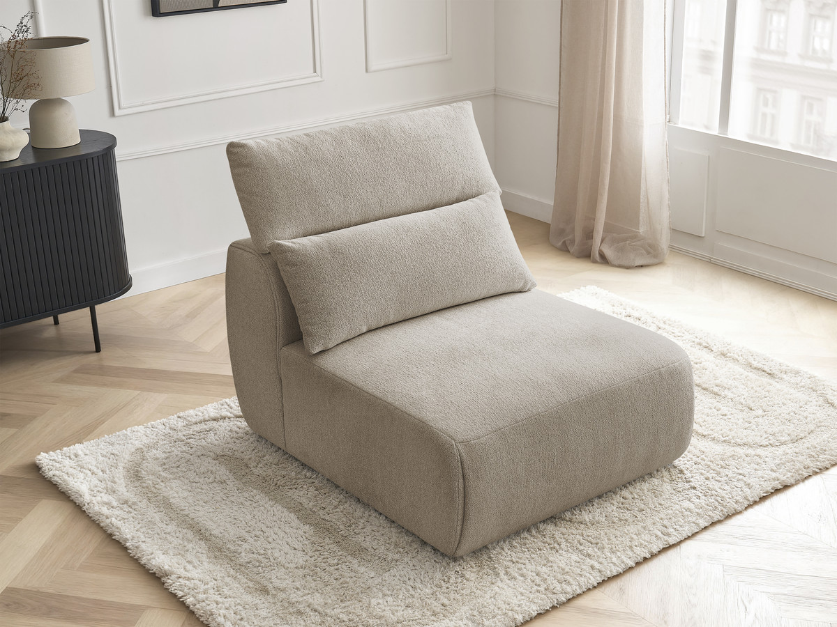 Bobochic Jana Sofamodul 1-Sitzer Melange-Stoff Taupe