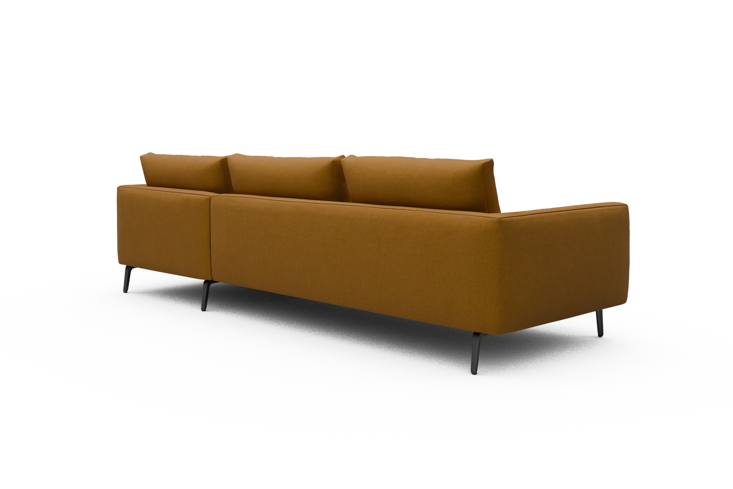 Ecksofa Karl Chaiselongue rechts mit 2,5-Sitzer Satya-Ocre