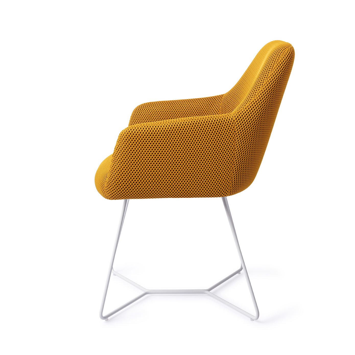 Jesper Home Esszimmerstuhl Hiroo Groovy-Garam Beehive Weiß
