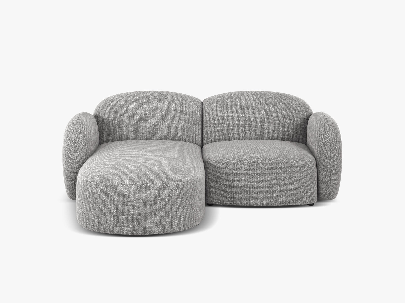 Micadoni Ecksofa Blair 3-Sitzer Links Chenille Eden Hellgrau