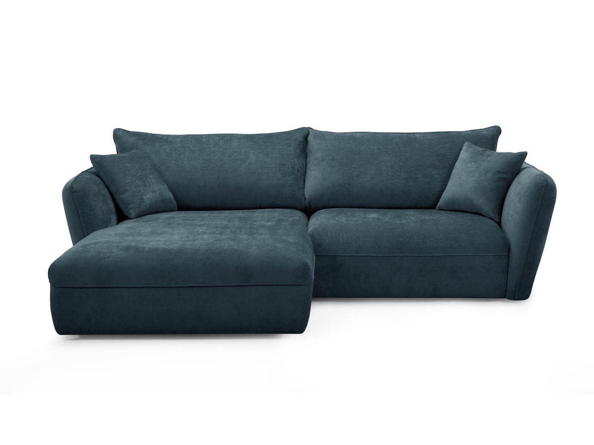 Bobochic Luigi Ecksofa Strukturstoff Blau Ecke links