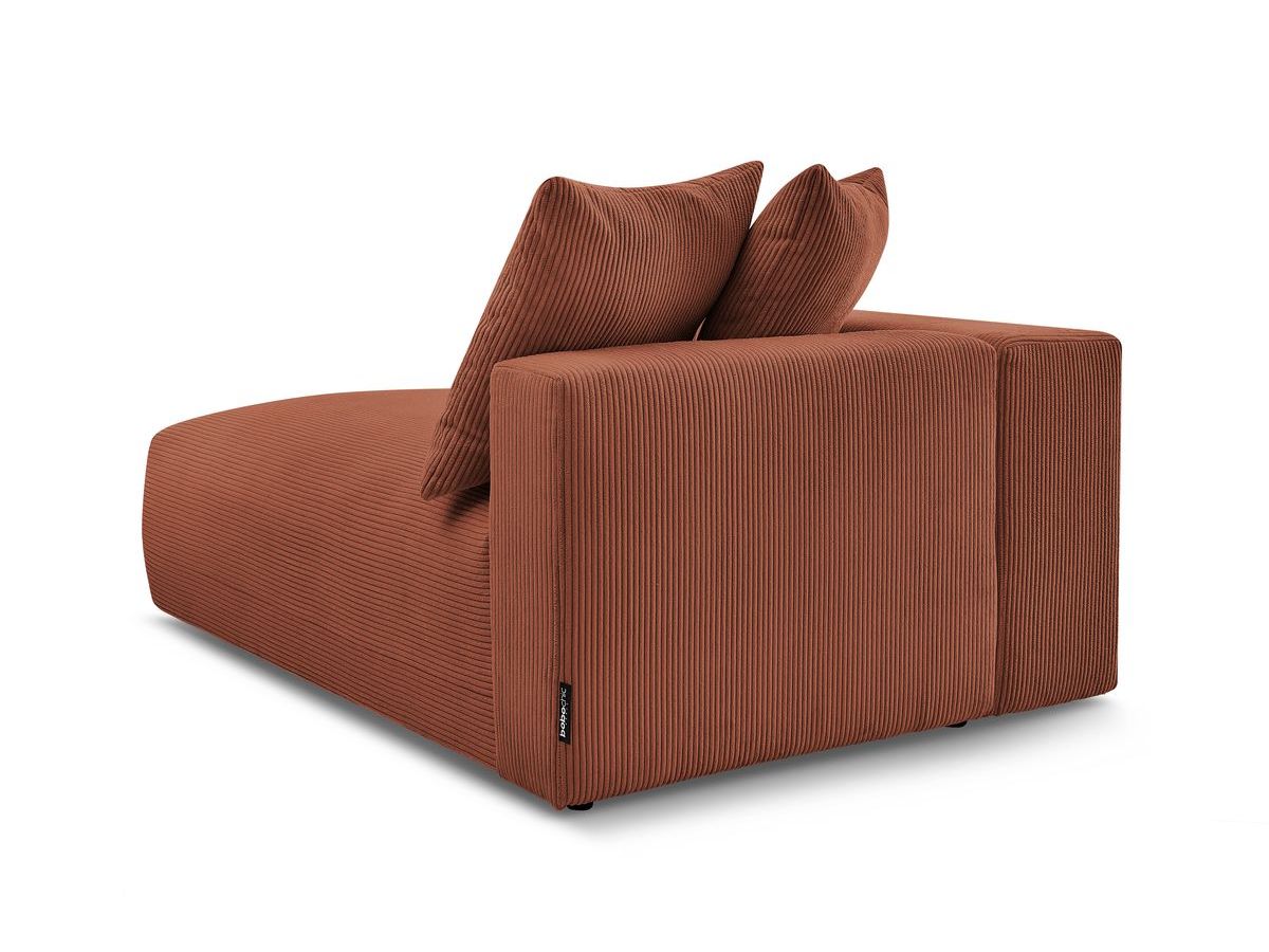 Bobochic Voltaire Méridienne-Modul Cordsamt Orange Ecke links