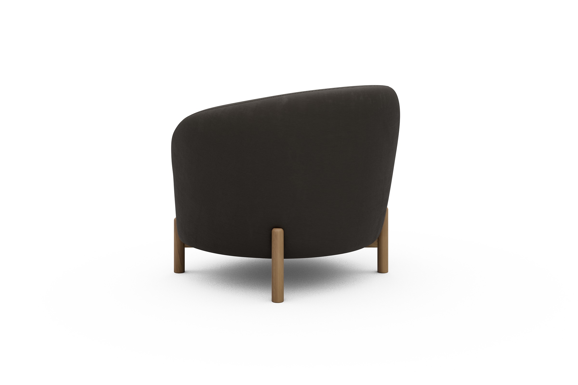Sessel Ronda Holzbeine Eiche Natur Cordufine-Taupe