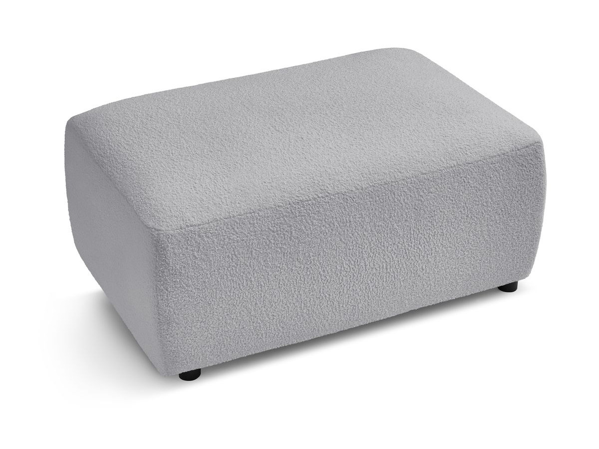 Bobochic Envy Pouf Bouclé-Stoff Hellgrau