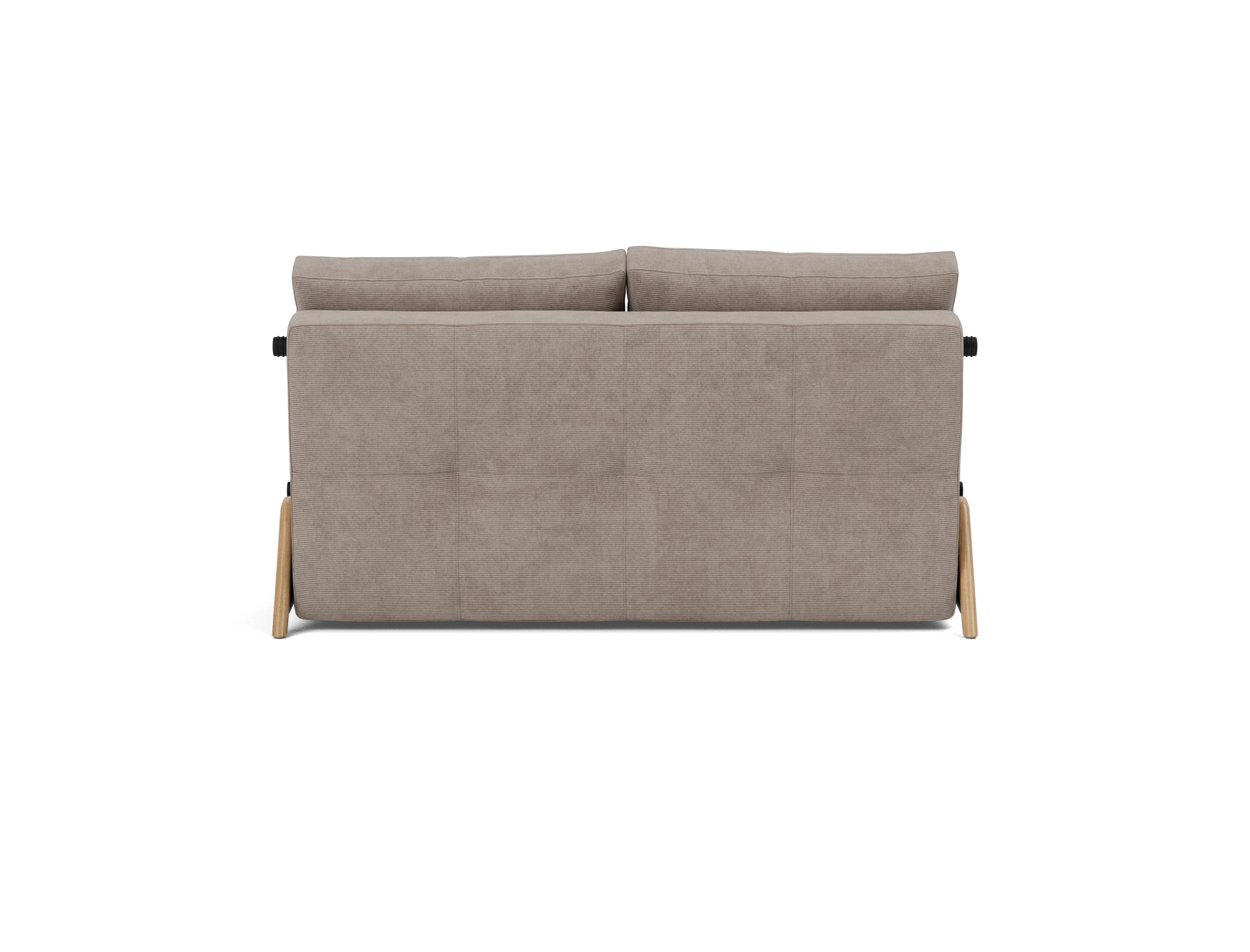 Schlafsofa Cubed 140 Kord Cordufine 318-Beige Beine Eiche