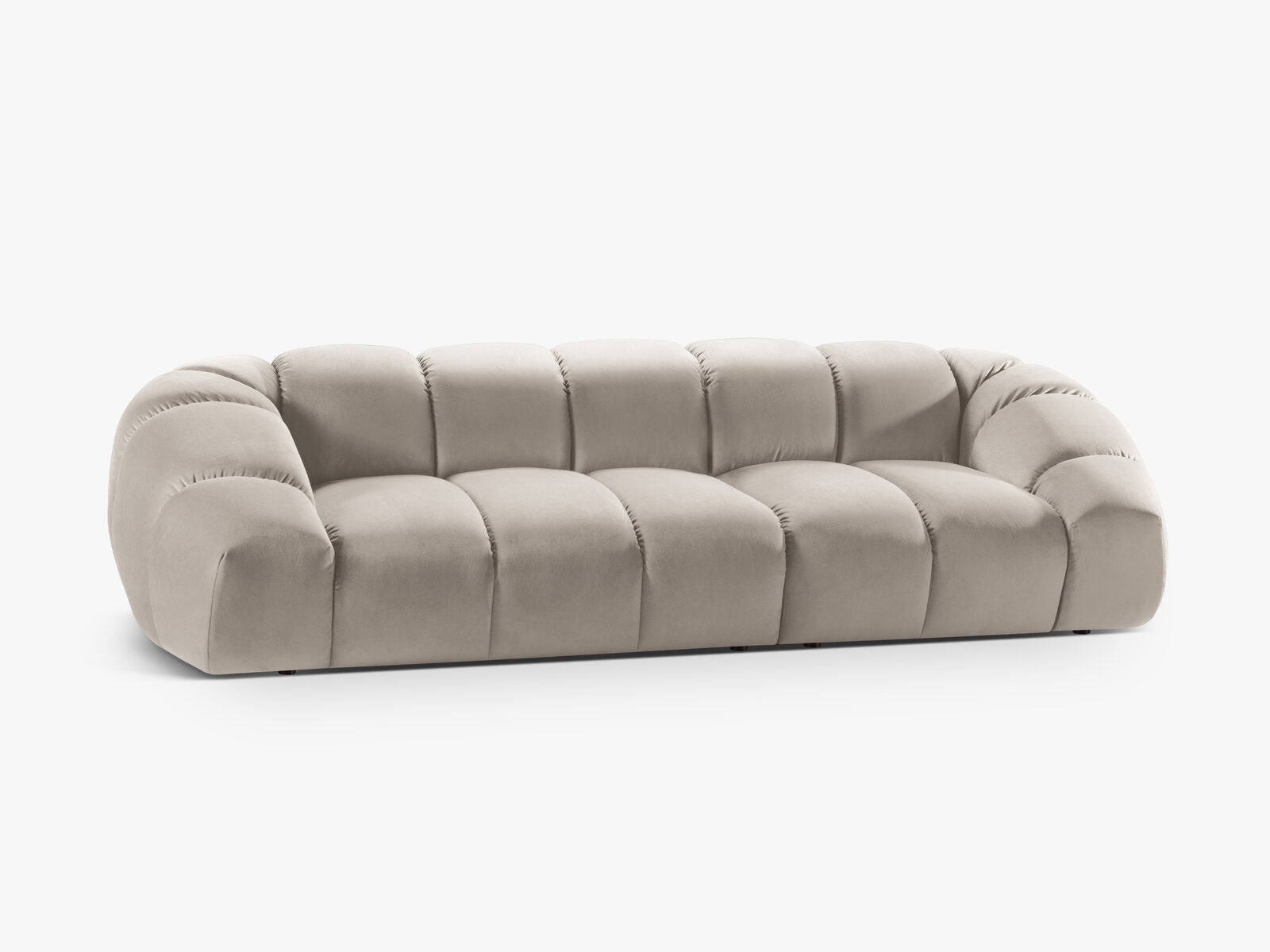 Micadoni Sofa Diana 4-Sitzer Samt Beige