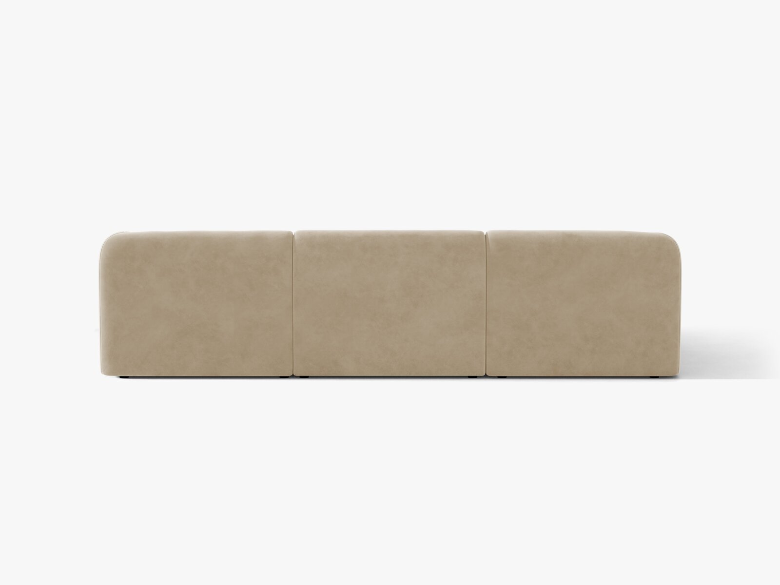 Micadoni Ecksofa Miley 4-Sitzer Samt Venus Beige Links