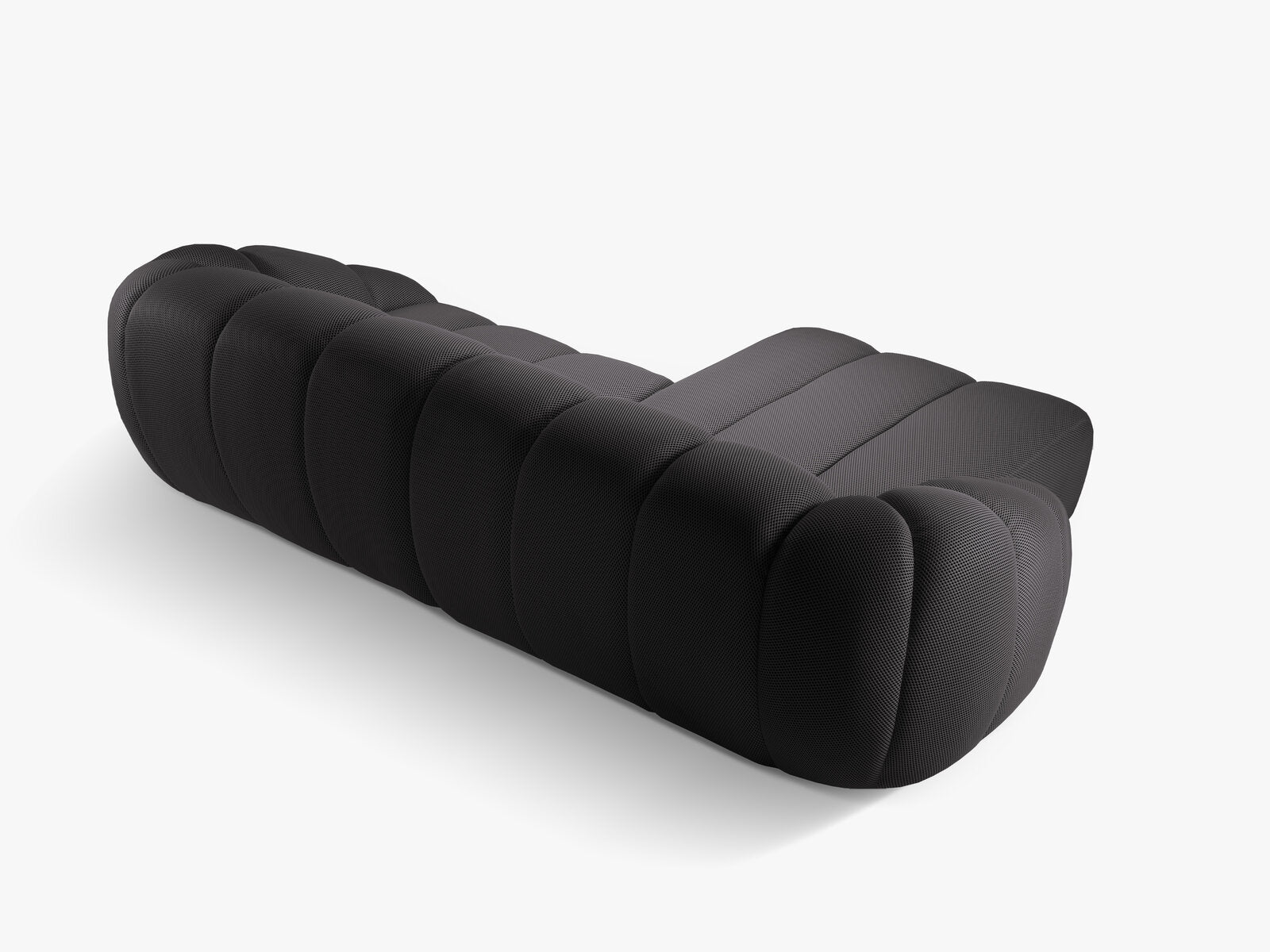 Micadoni Ecksofa Diana 4-Sitzer Links 3D-Stoff Espresso
