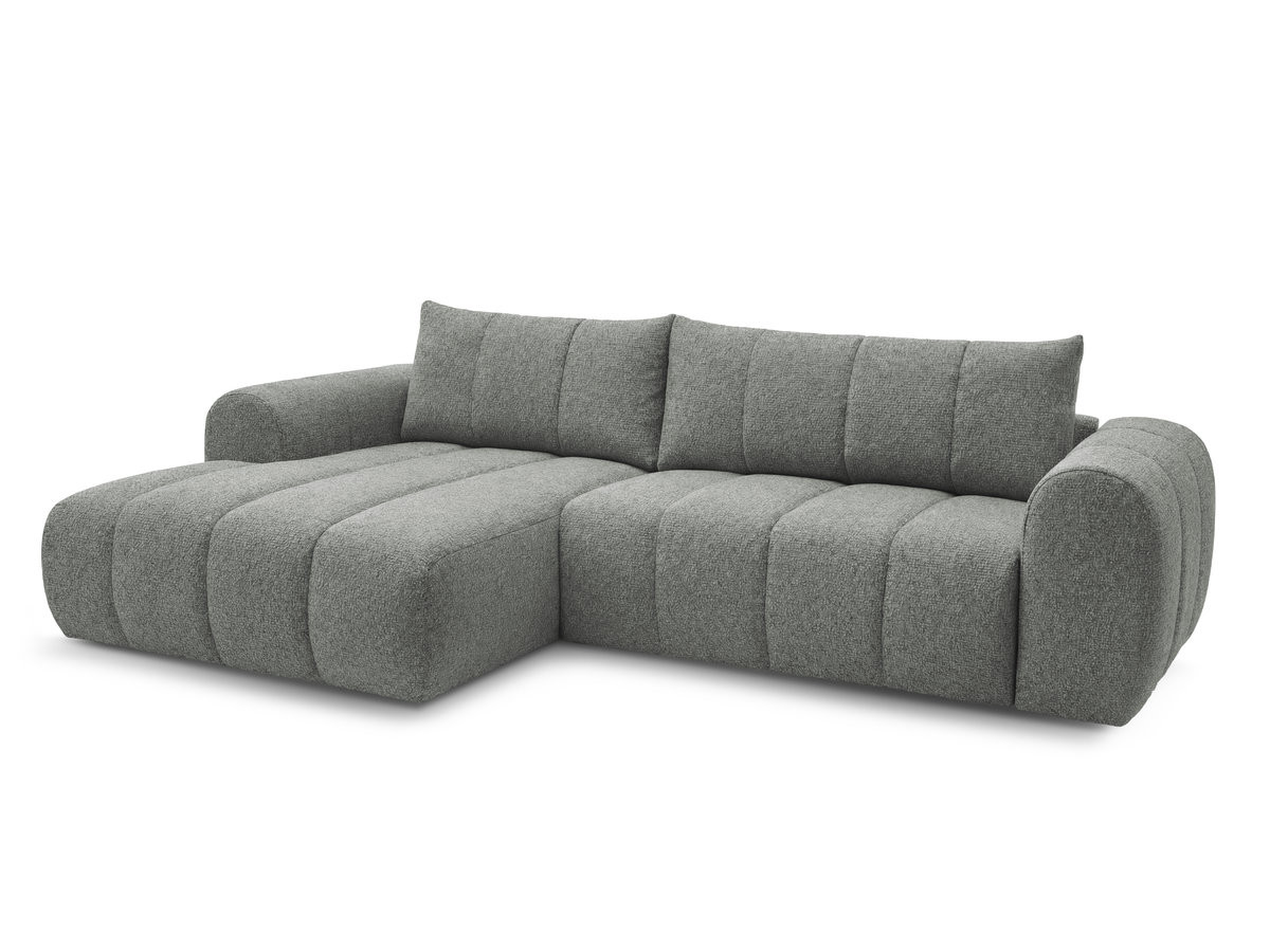 Bobochic Nesty Ecksofa 272 cm Melange-Stoff Dunkelgrau Ecke links