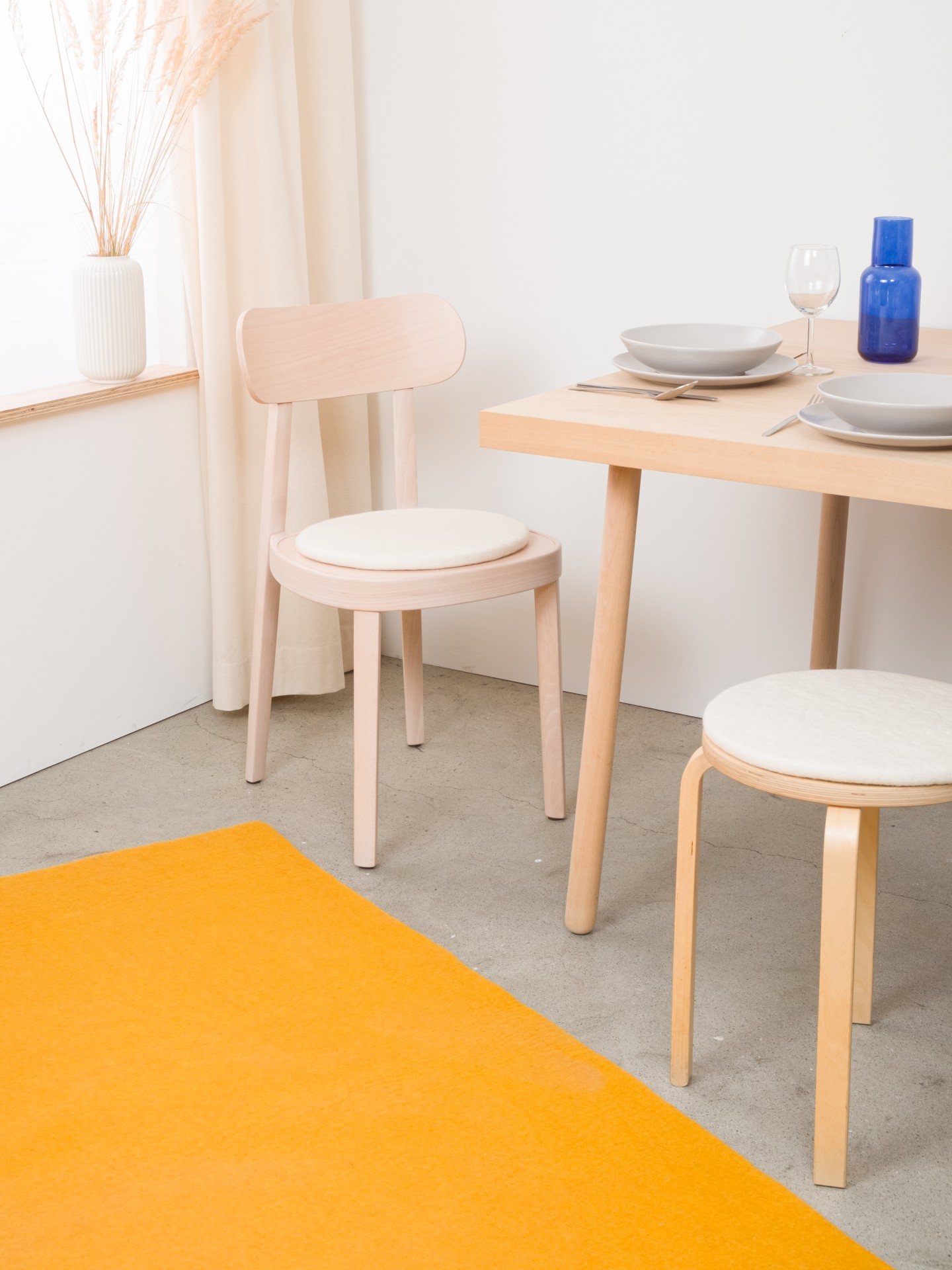 myfelt Linea - Flache Sitzauflage rund