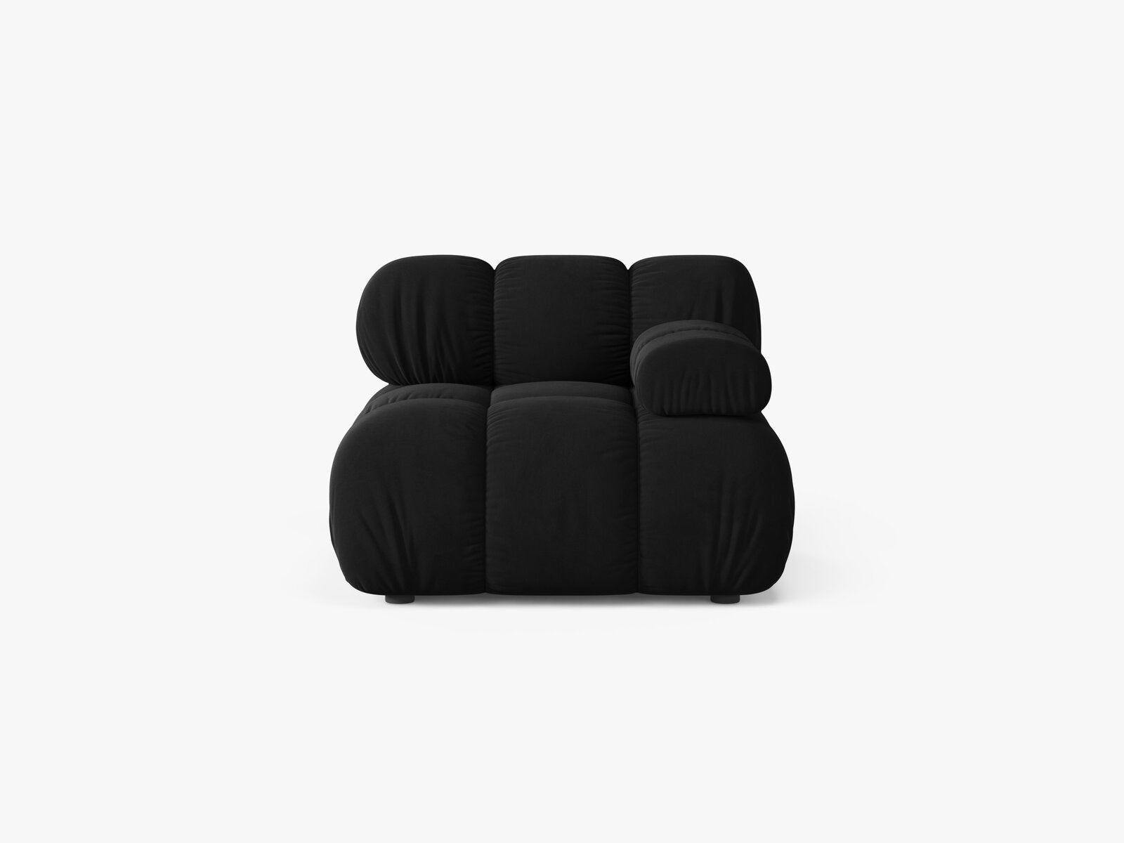 Micadoni Eckmodul Bellis Rechts Samt Bluvel Schwarz