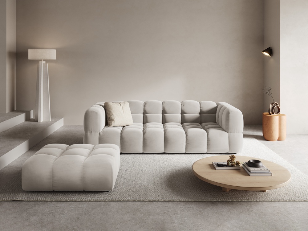 Cosmopolitan Design Sofa Sky 4-Sitzer Samt Casino Helles Beige