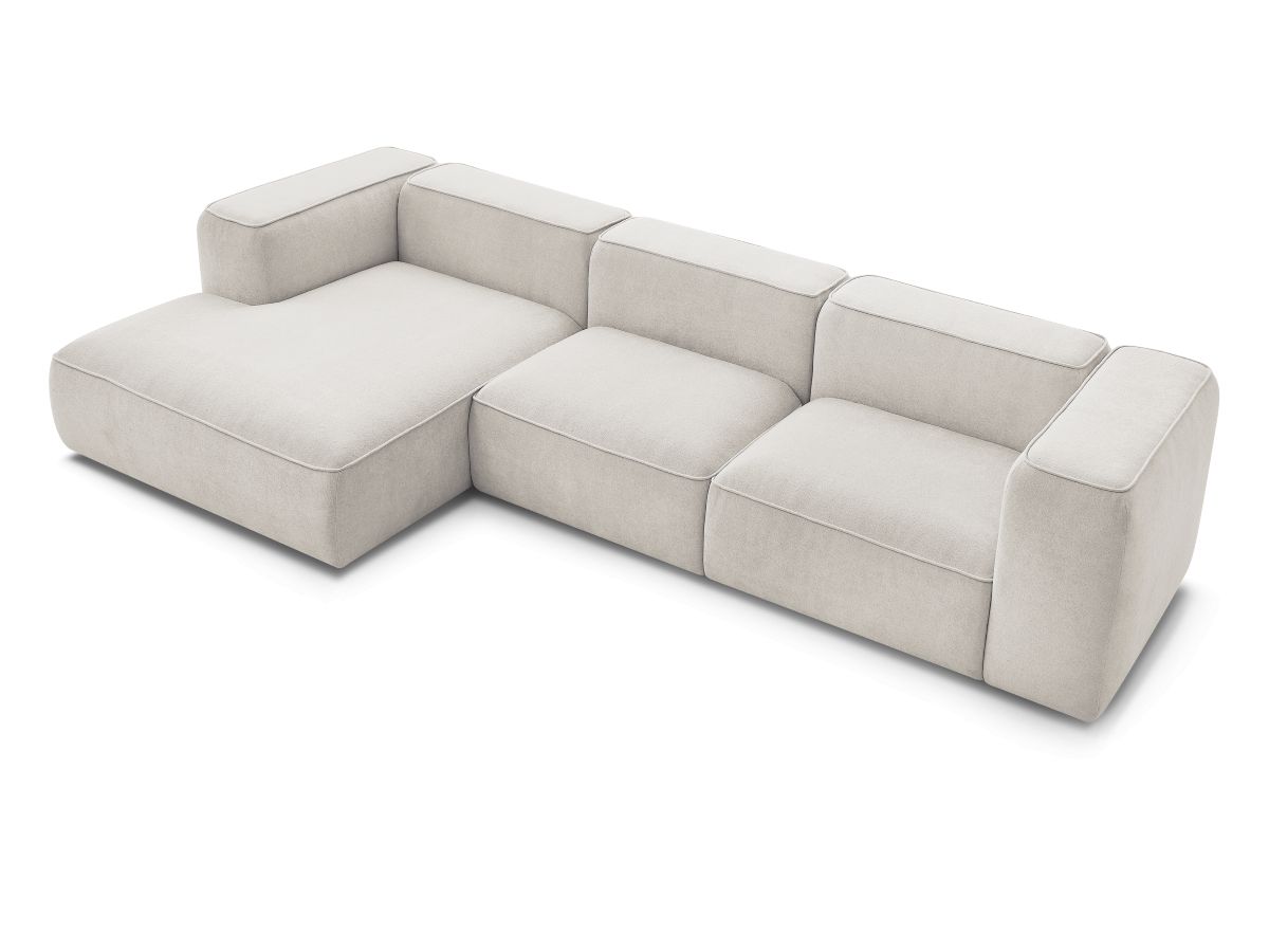 Bobochic Zephyr Ecksofa 349 × 165 cm Strukturstoff Beige Ecke links