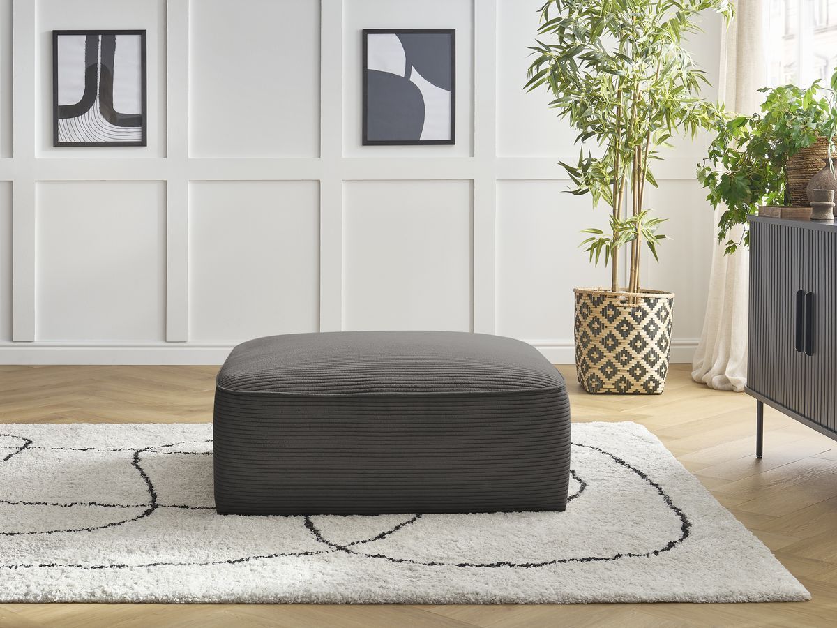 Bobochic Leopold Pouf Cordsamt Taupe