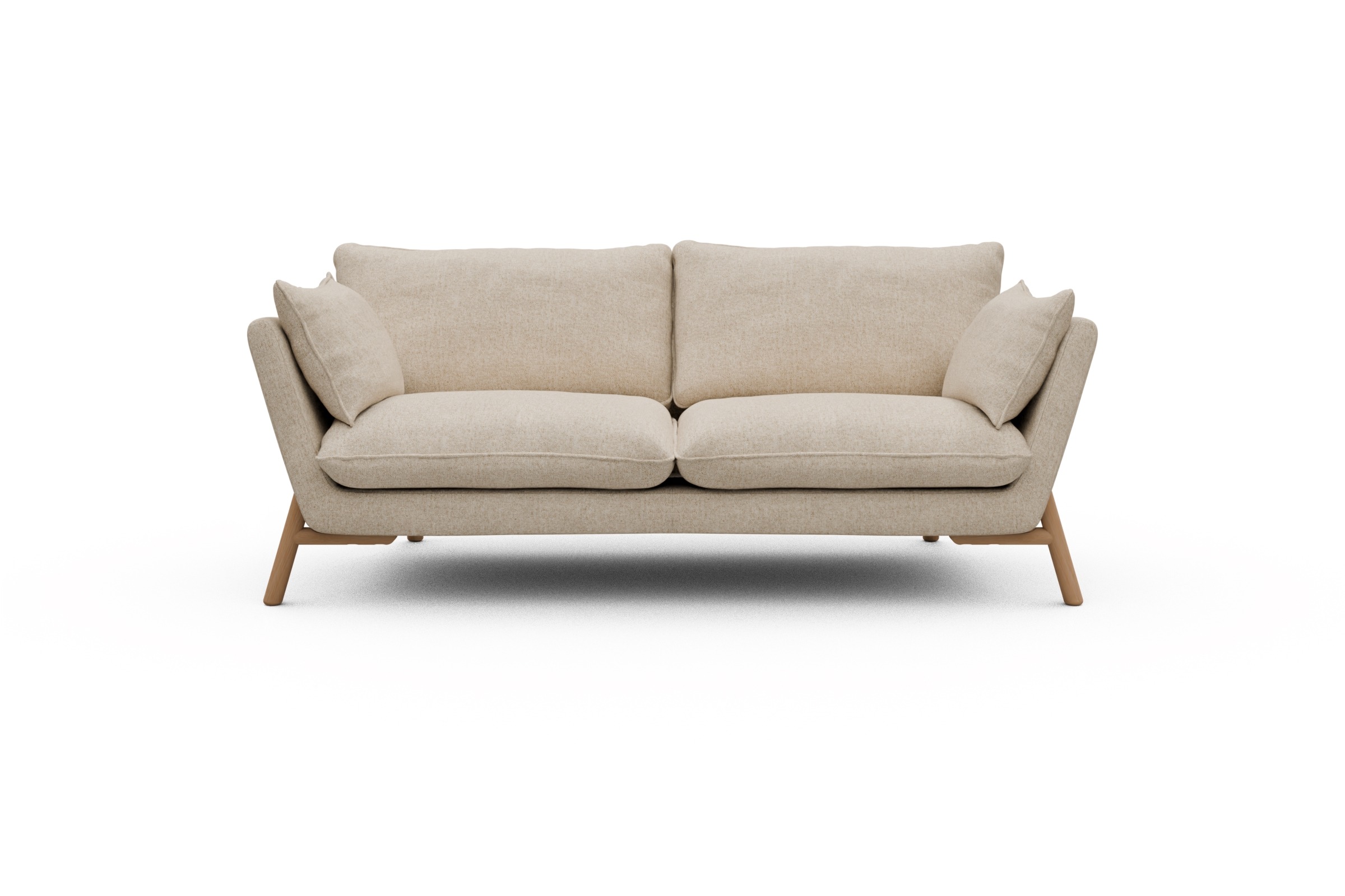 Skandi Home Sofa Emil 2-Sitzer Beinfarbe Eiche Natur Casone-Natural-Beige moebelfaktor