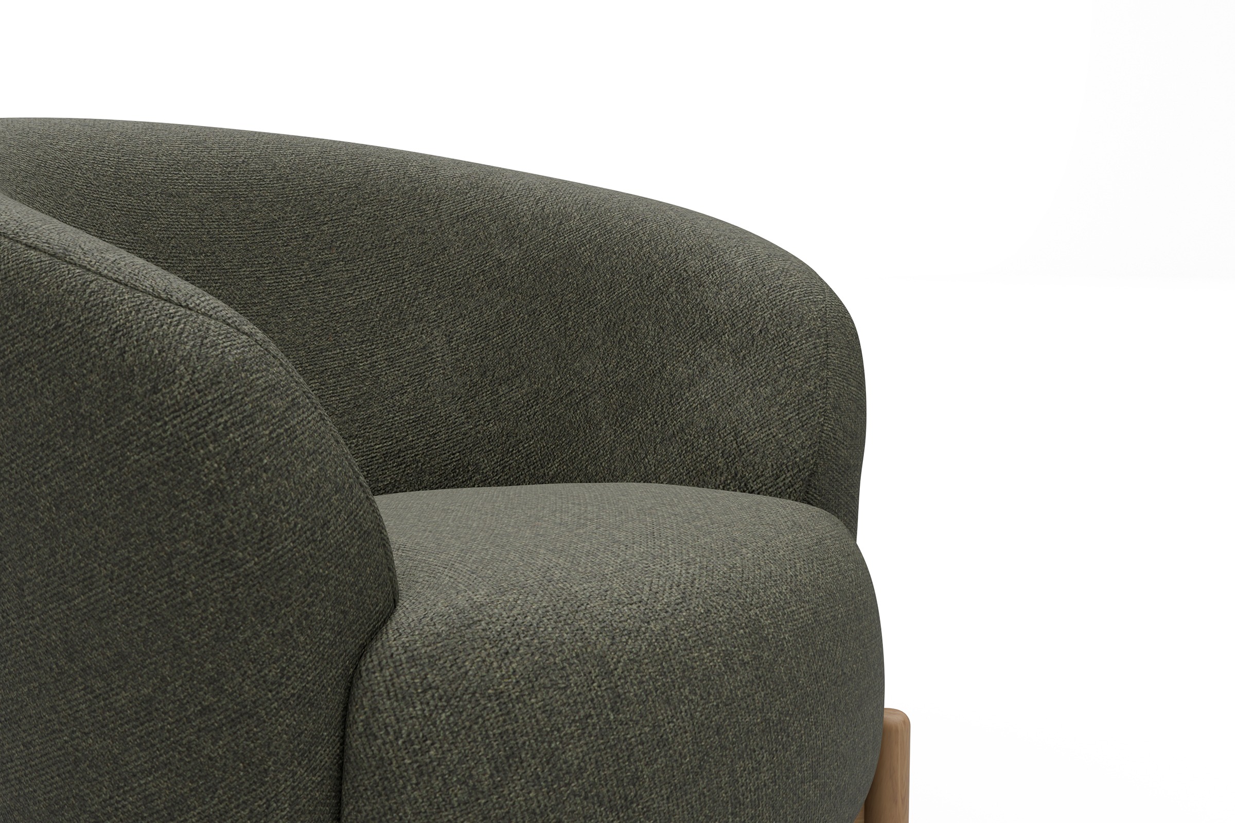 Sessel Ronda Holzbeine Eiche Natur Sama-Winter-Moss