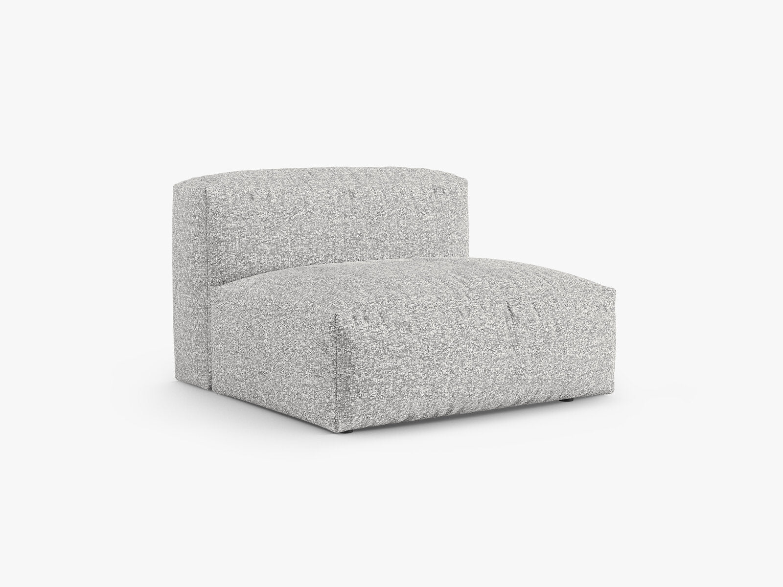 Micadoni Mittelmodul Martina 1-Sitzer 90cm Sitztiefe Boucle Monet Silber