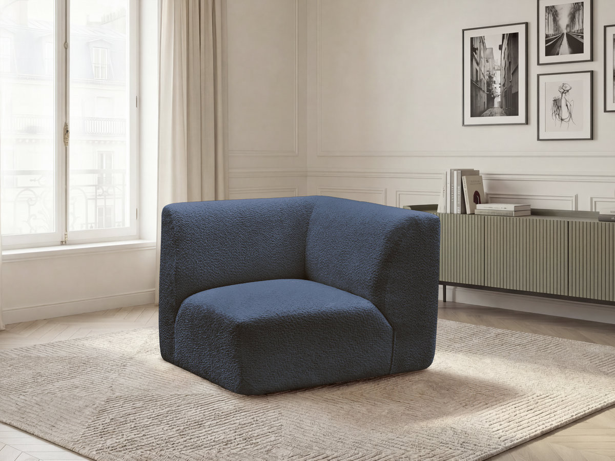 Bobochic Anda Sofa 1-Sitzer Chenille Dunkelblau
