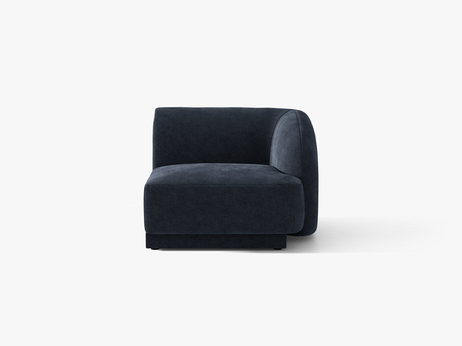 Micadoni Eckmodul Miley 1-Sitzer Chenille Eden Marineblau Rechts