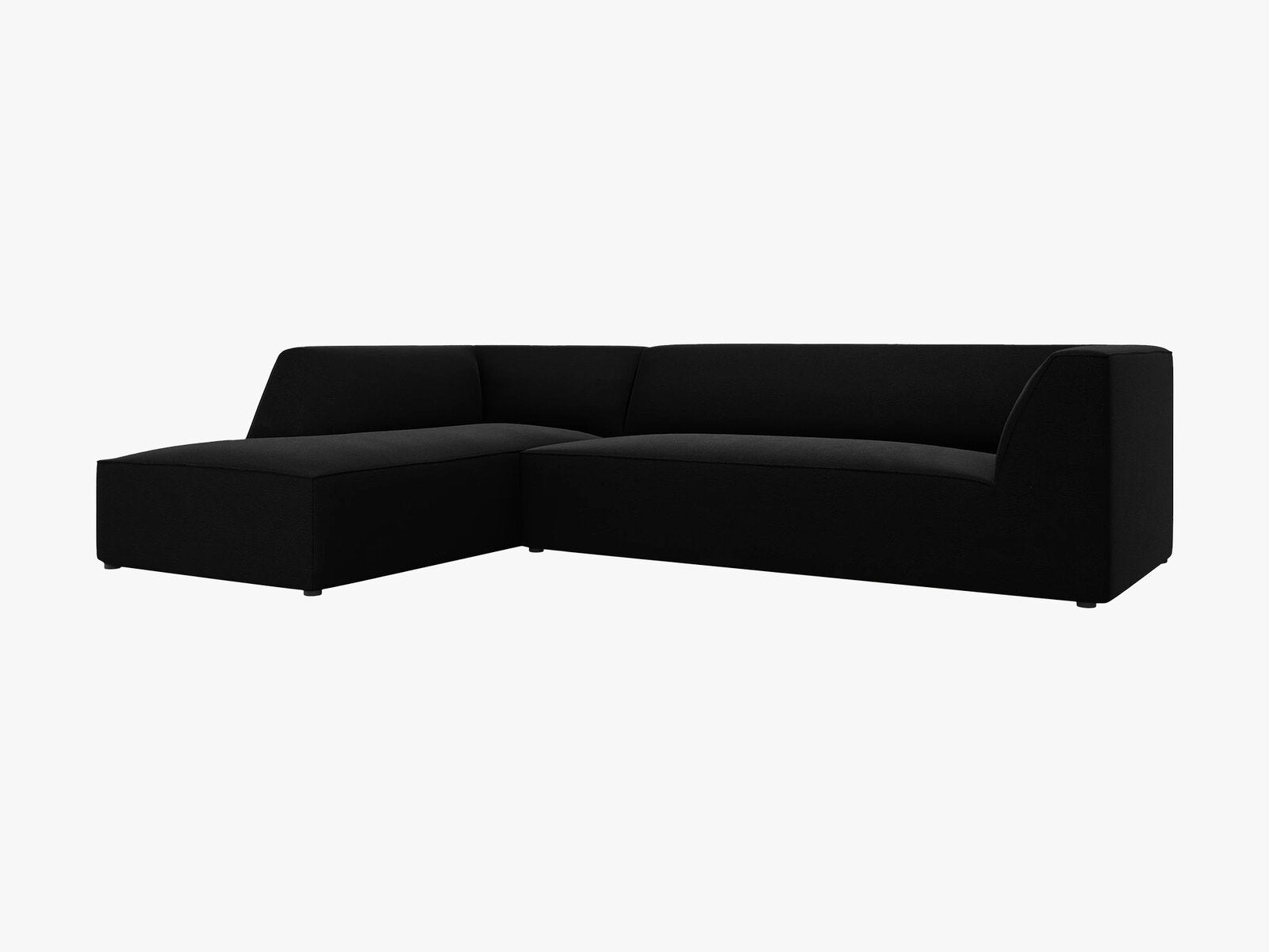 Micadoni 4-Sitzer Modular Sofa Ruby Links Samt Salvador Schwarz