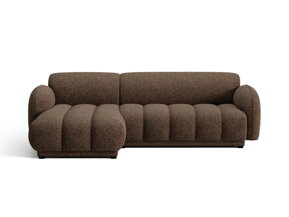 Cosmopolitan Design Ecksofa Bilbao 3-Sitzer Boucle Miles Braun Links
