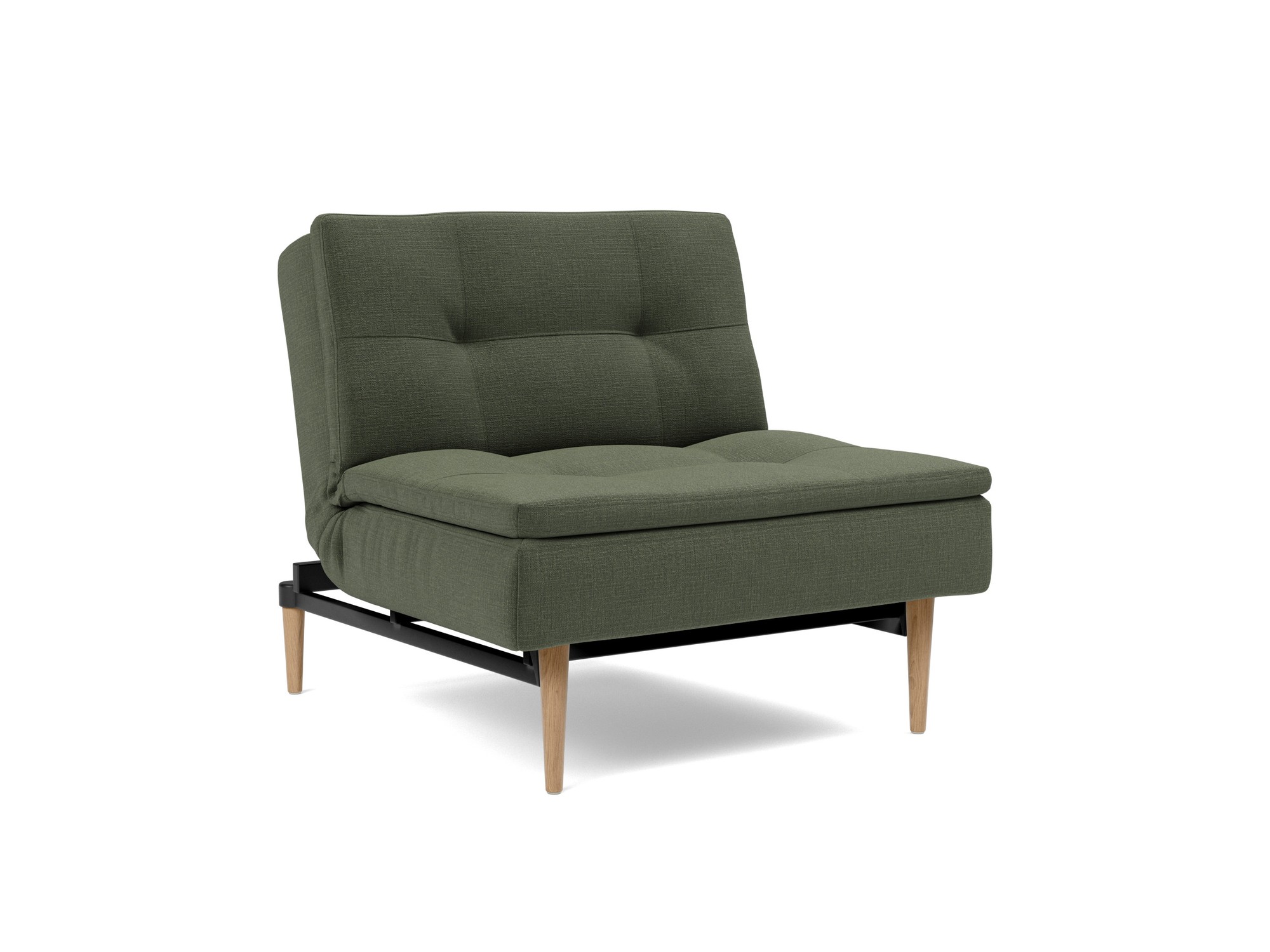Sessel Dublexo Chenille Esina 413-Olive-Green Beine Styletto Eiche hell