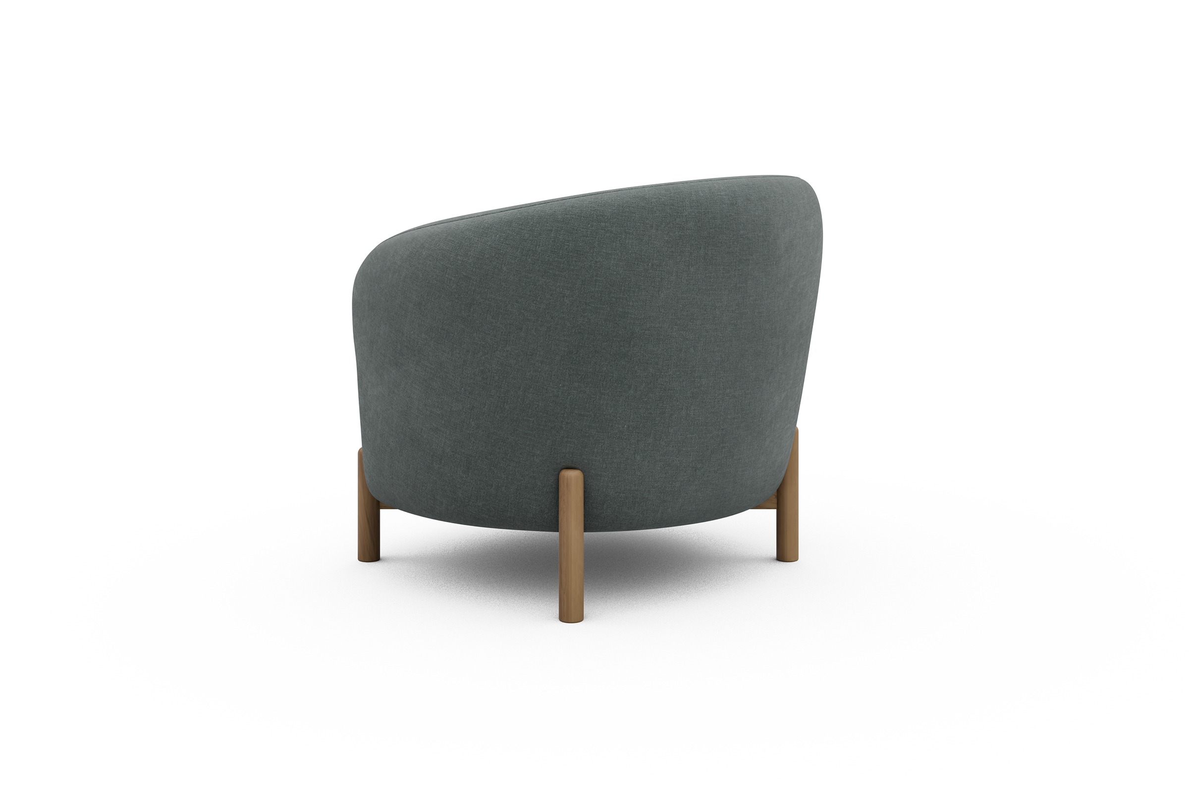 Sessel Ronda Holzbeine Eiche Natur Smooth-Silver-Grey