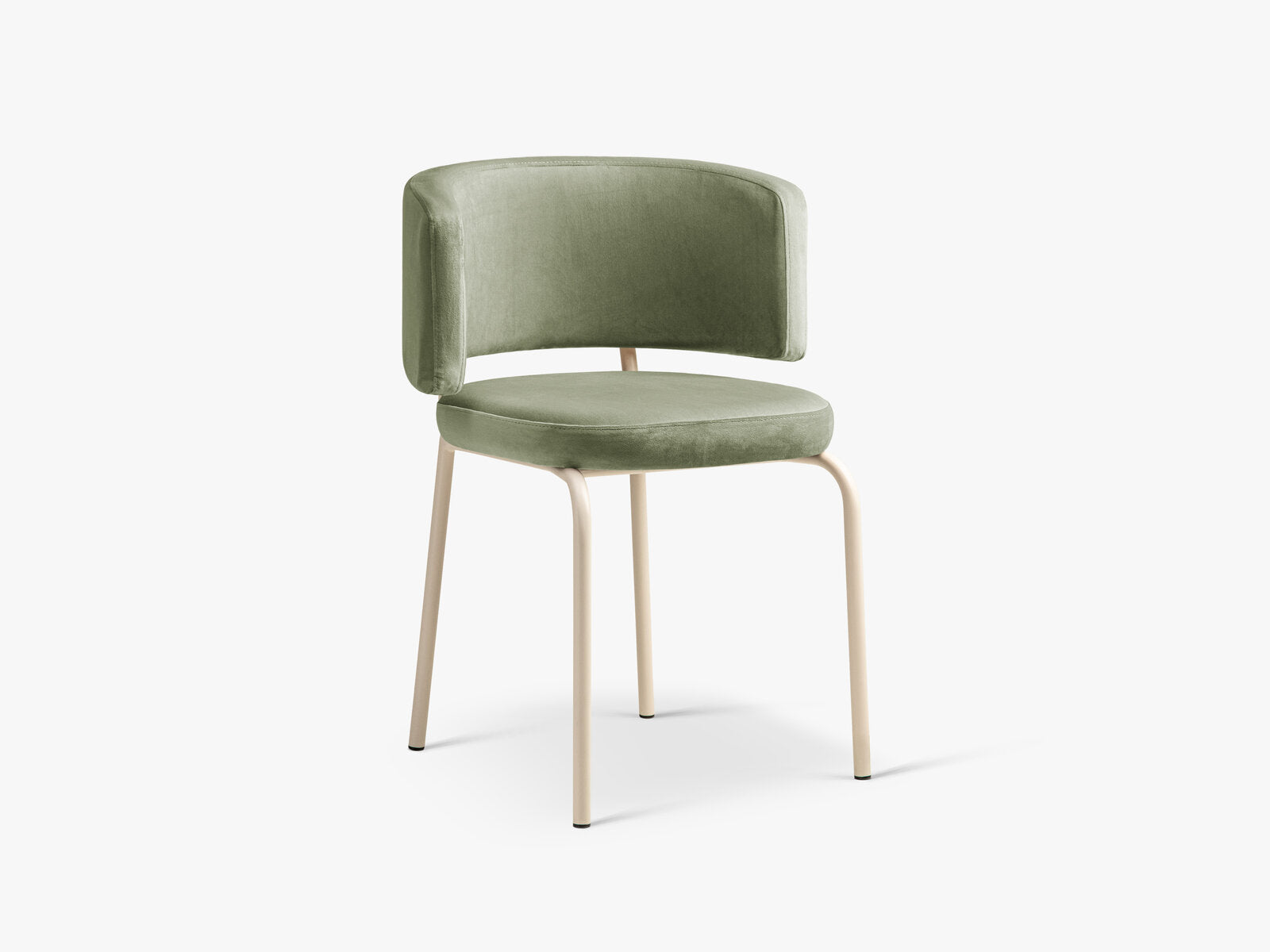 Micadoni Stuhl Dora Samt Magic Velvet Grün Creme