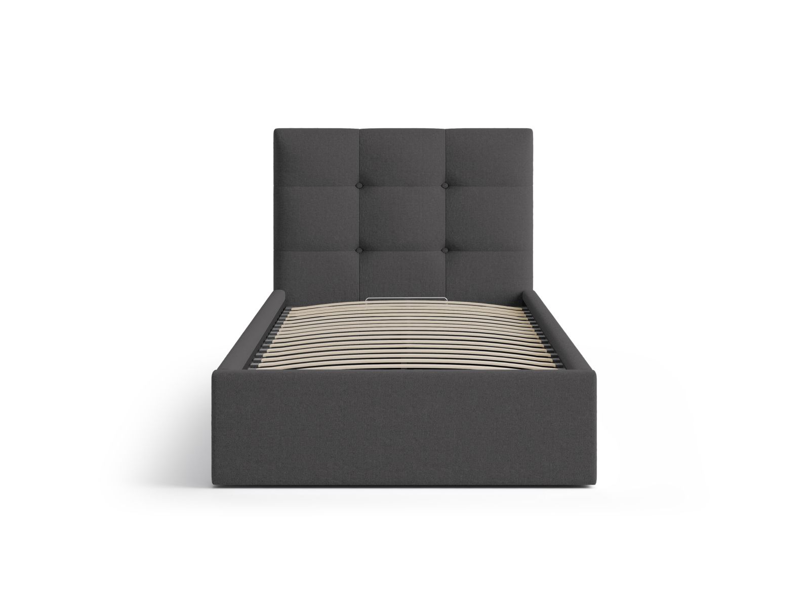 Micadoni Bett Phaedra Strukturierter Stoff Moly Anthrazit 90x200