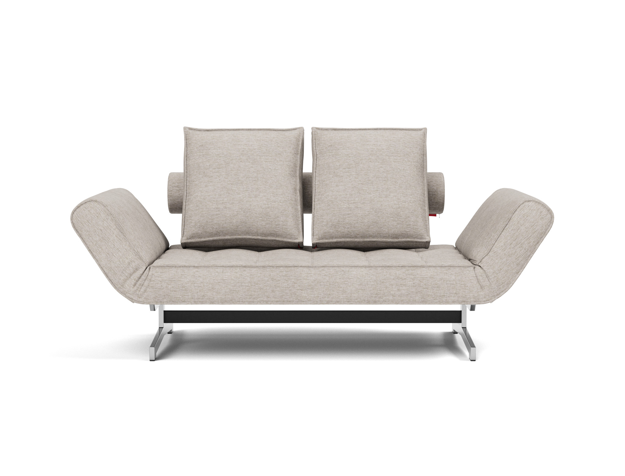 Tagesbett Ghia Chenille Yuveno 471-Sand Beine Chrom