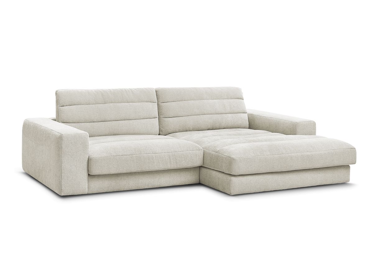 Bobochic Sierra Ecksofa Strukturstoff Beige Ecke rechts