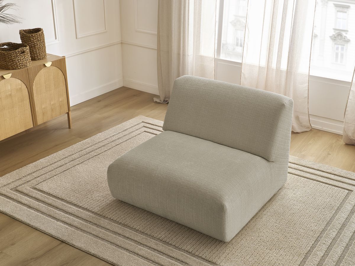 Bobochic Sirius Sofamodul 1-Sitzer Strukturstoff Beige