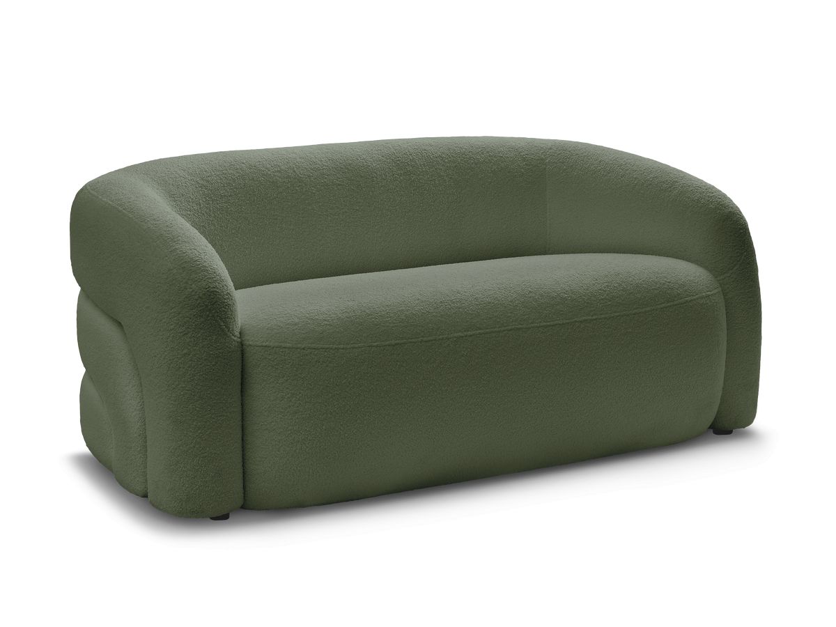 Bobochic Elina Sofa 2-Sitzer Bouclé-Stoff Grün