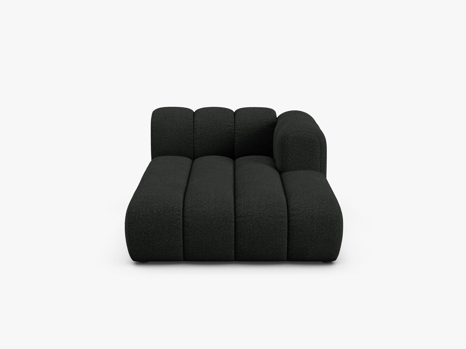Micadoni Recamiere Lupine 2-Sitzer Rechts Boucle Baloo Schwarz