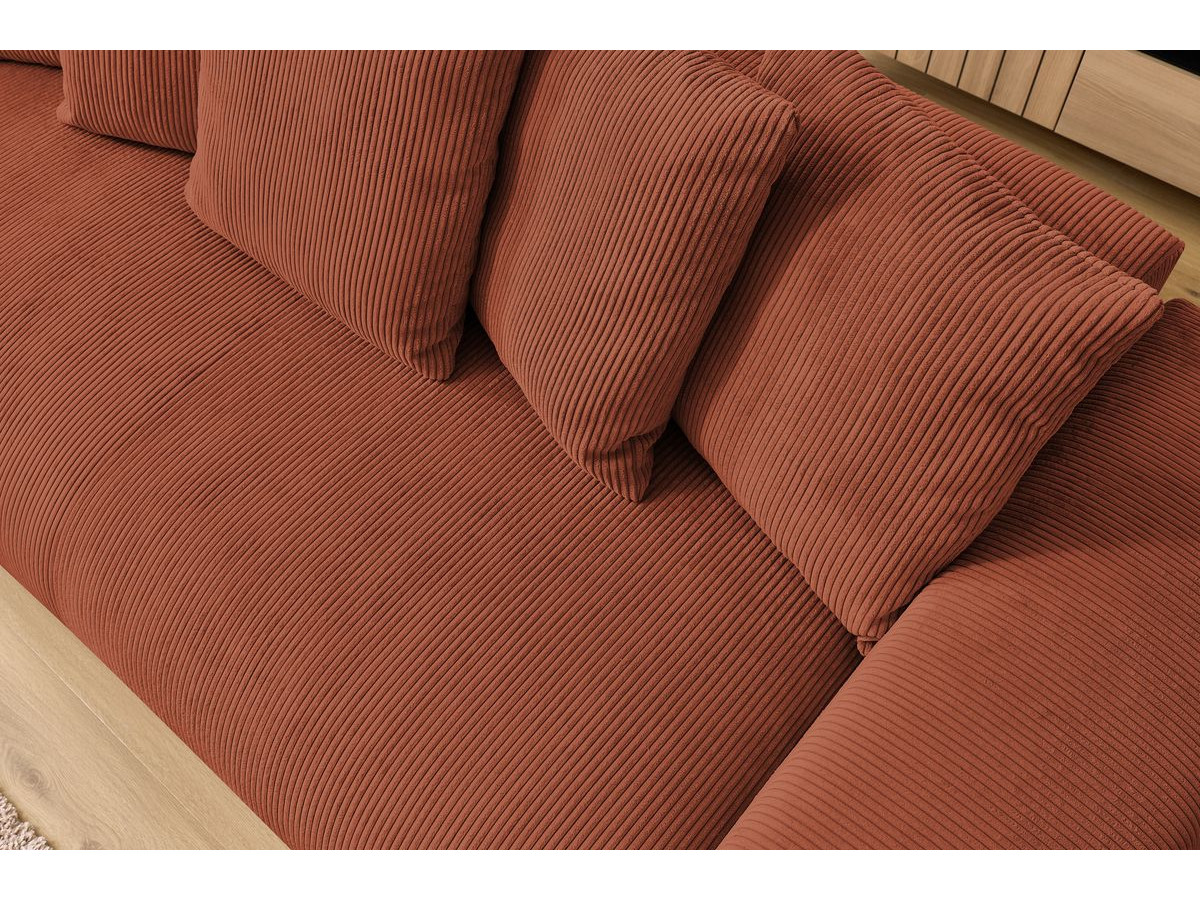 Bobochic Voltaire Sofa 3-Sitzer 280 × 124 cm Cordsamt Orange