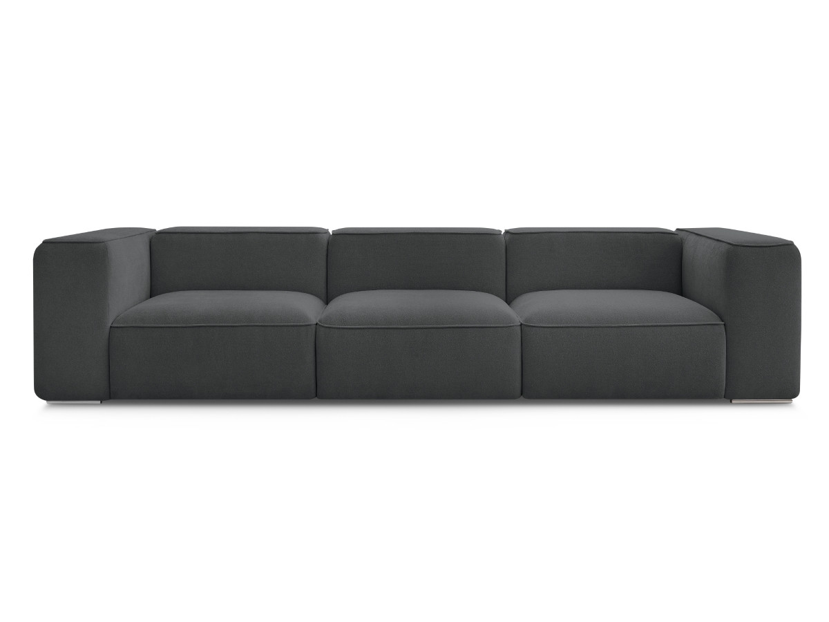 Bobochic Zephyr Sofa 3-Sitzer Strukturstoff Dunkelgrau