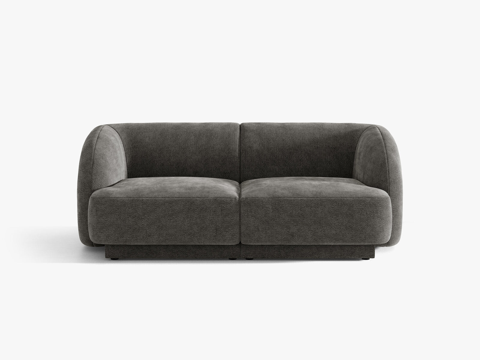 Micadoni Sofa Miley 2-Sitzer Chenille Haga Grau