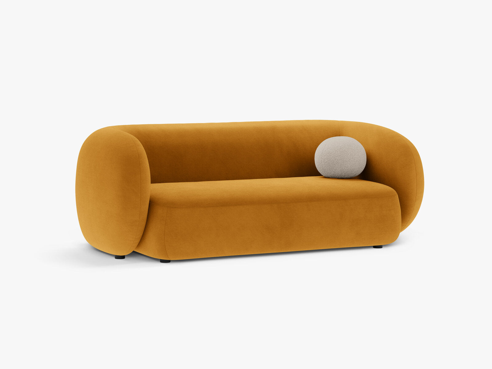 Micadoni Sofa Kate 2-Sitzer Samt Salvador Gelb