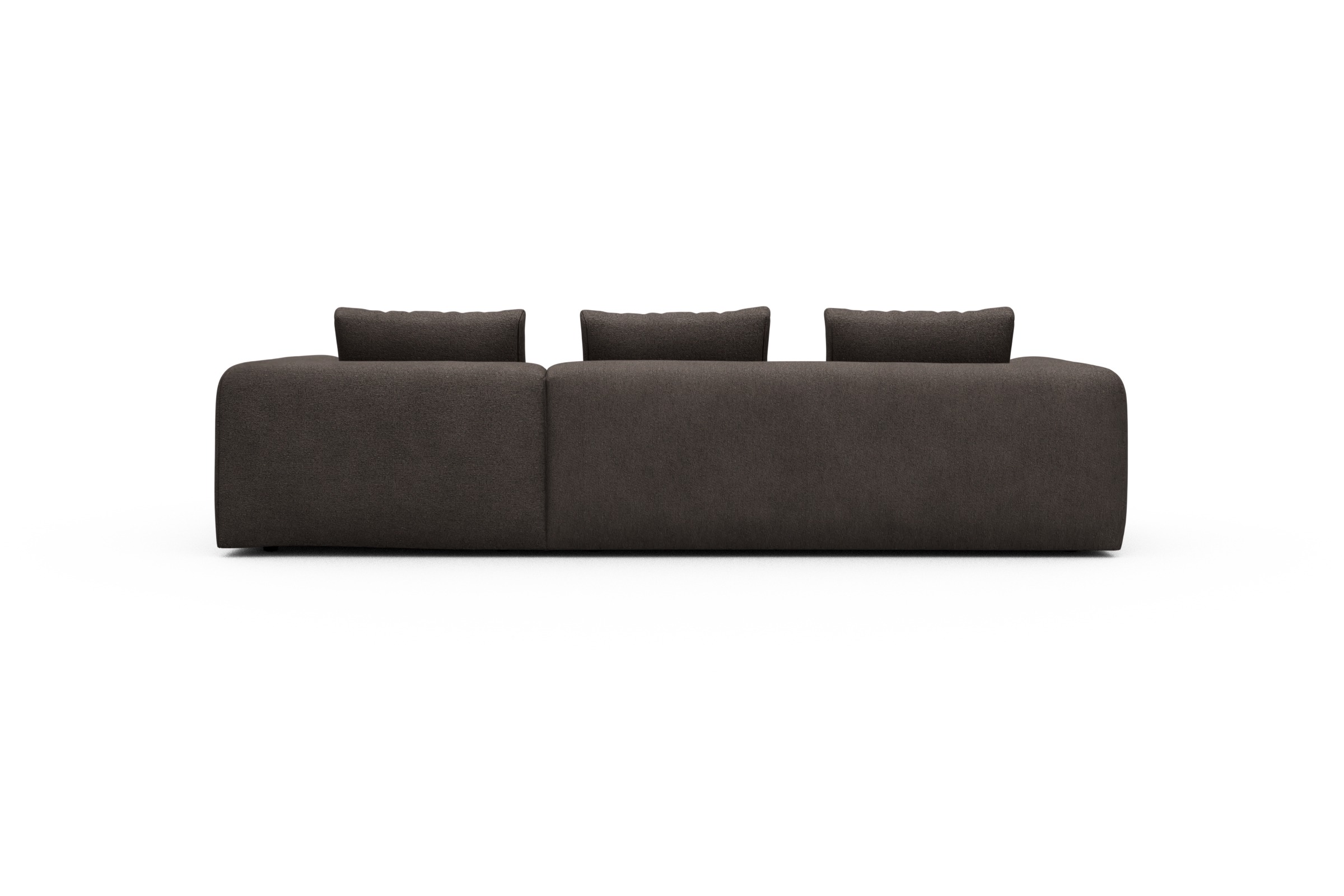 Ecksofa Fred Chaiselongue rechts mit 2,5-Sitzer Boucle-Taupe