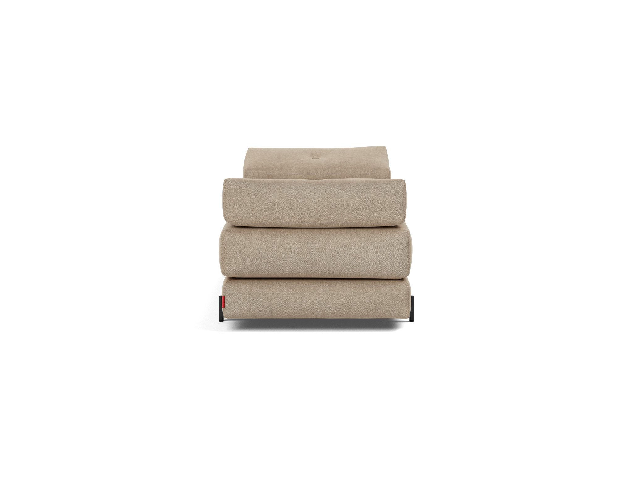Tagesbett Sigmund Flachgewebe Phobos 587-Mocha Beine Indu schwarz