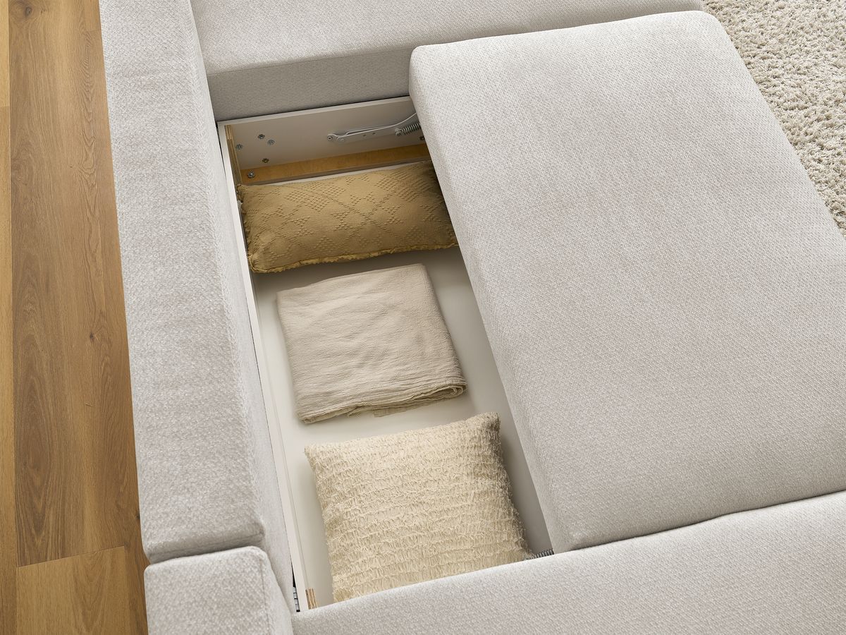 Bobochic Sidonie Wohnlandschaft Melange-Stoff Beige