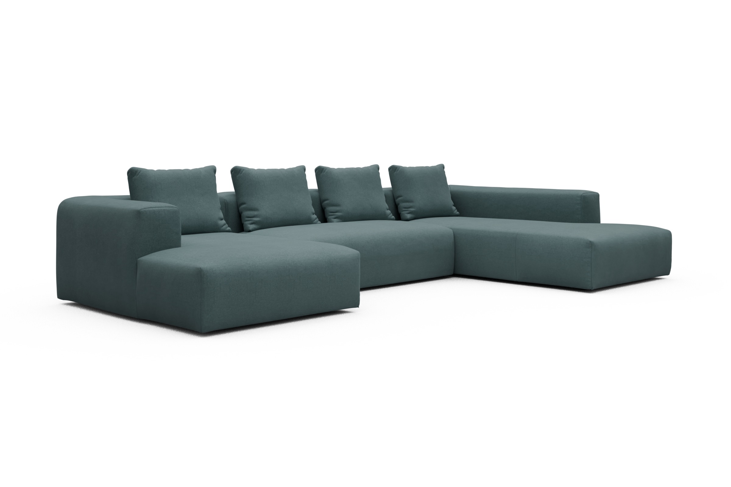 Wohnlandschaft Fred Relax-Ecke rechts mit 2-Sitzer und Chaiselongue links Satya-Niagara
