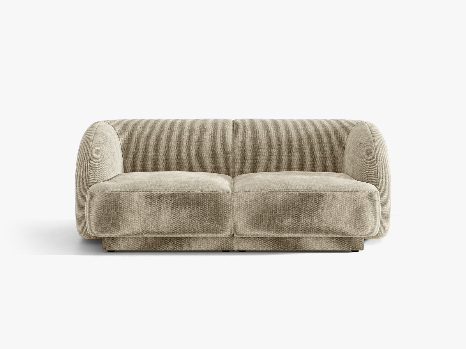 Micadoni Sofa Miley 2-Sitzer Chenille Eden Dunkelbeige