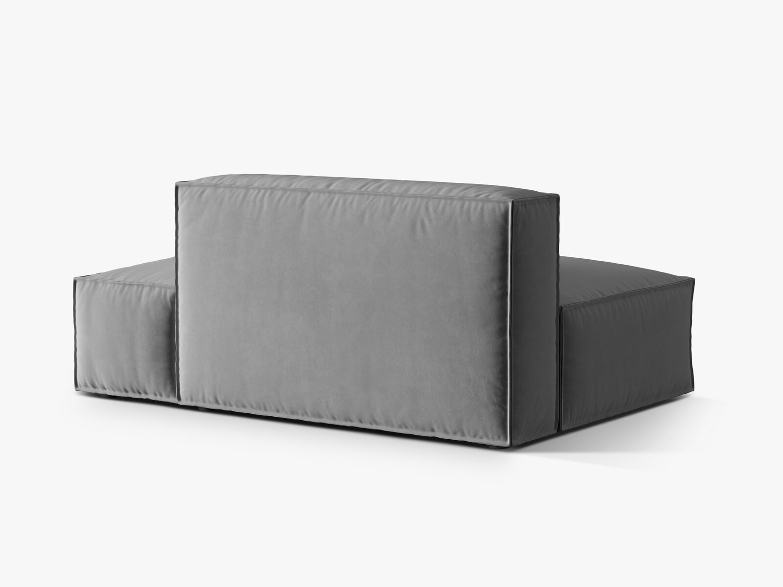 Micadoni Modul Nuria 3-Sitzer Rechts Samt Grau
