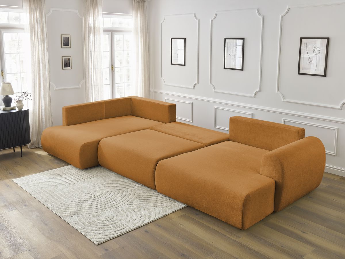 Bobochic Lucien Wohnlandschaft Stoff Gelb Ecke rechts