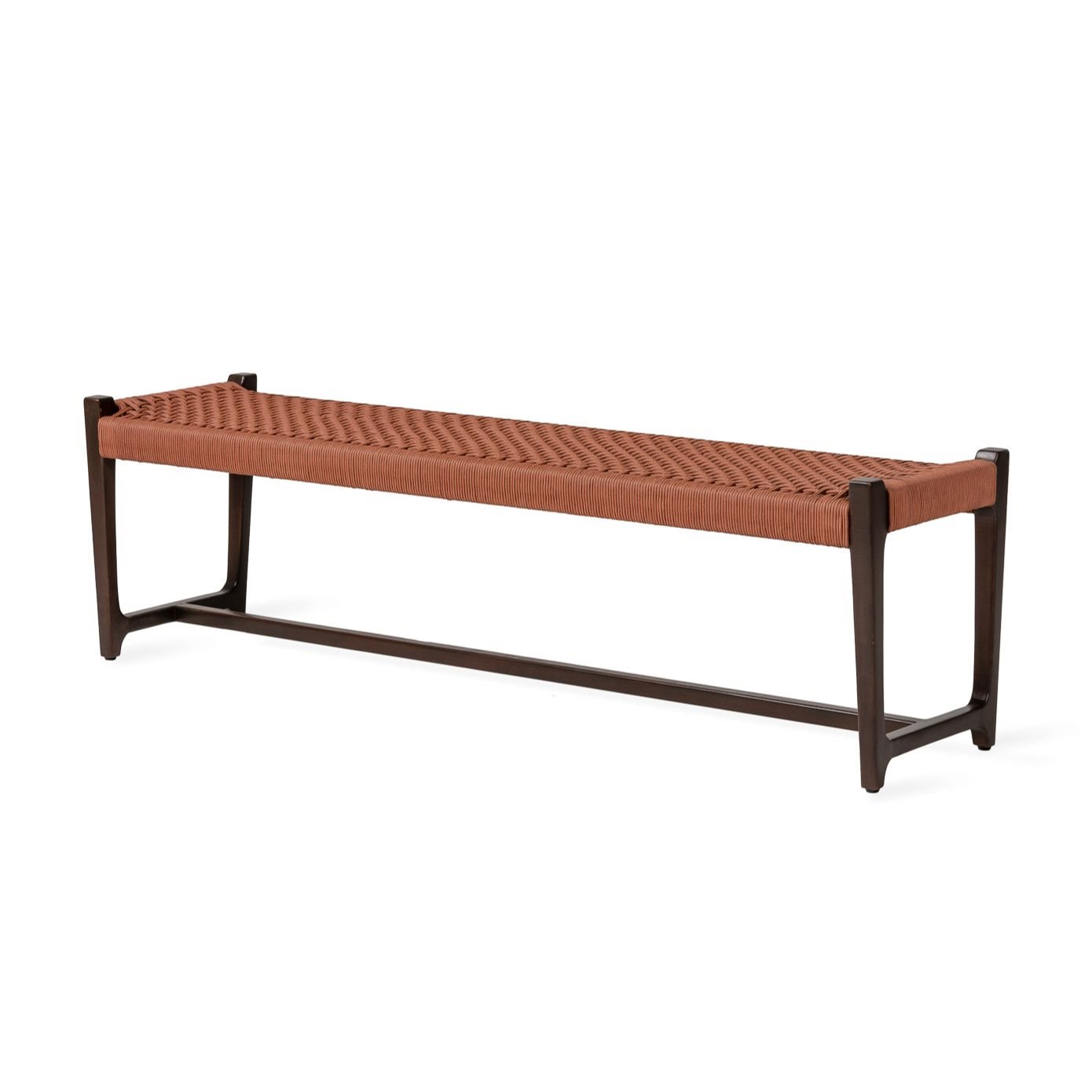 Jesper Home Outdoor-Bank Kuwana Cinnamon-Weave Gestell Espresso 160cm