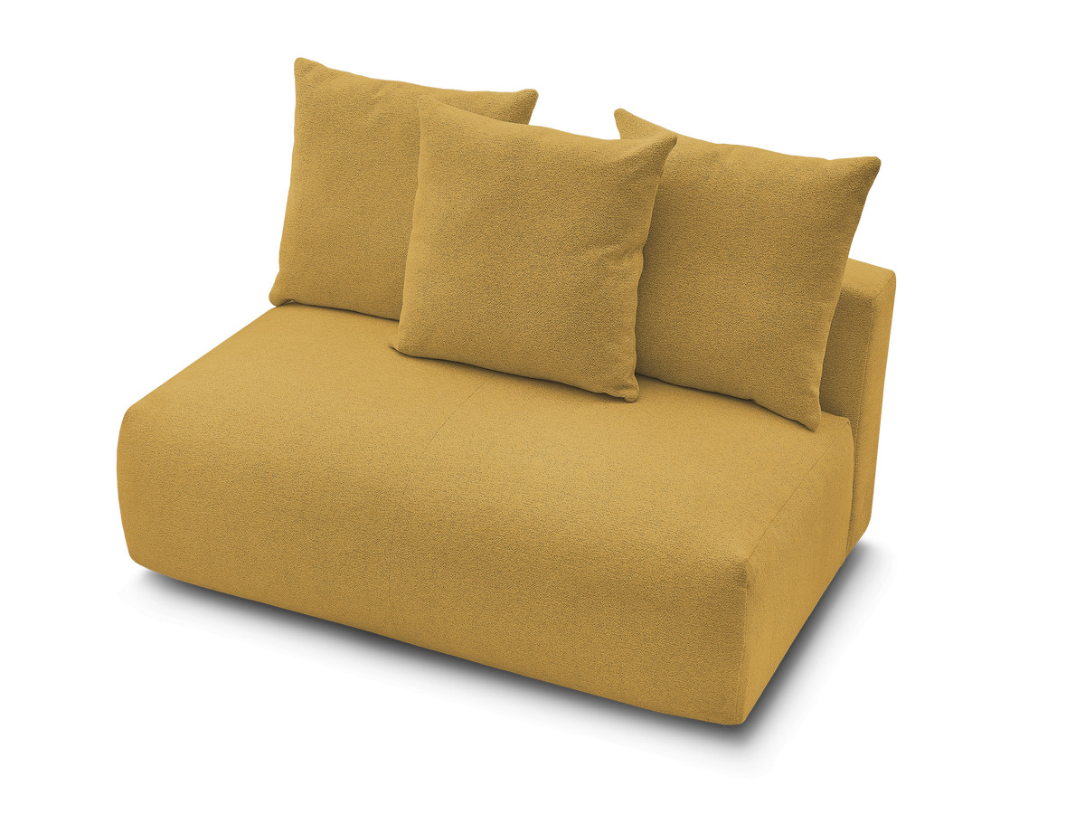 Bobochic Voltaire Sofamodul 2-Sitzer 142 × 100 cm Melange-Stoff Gelb