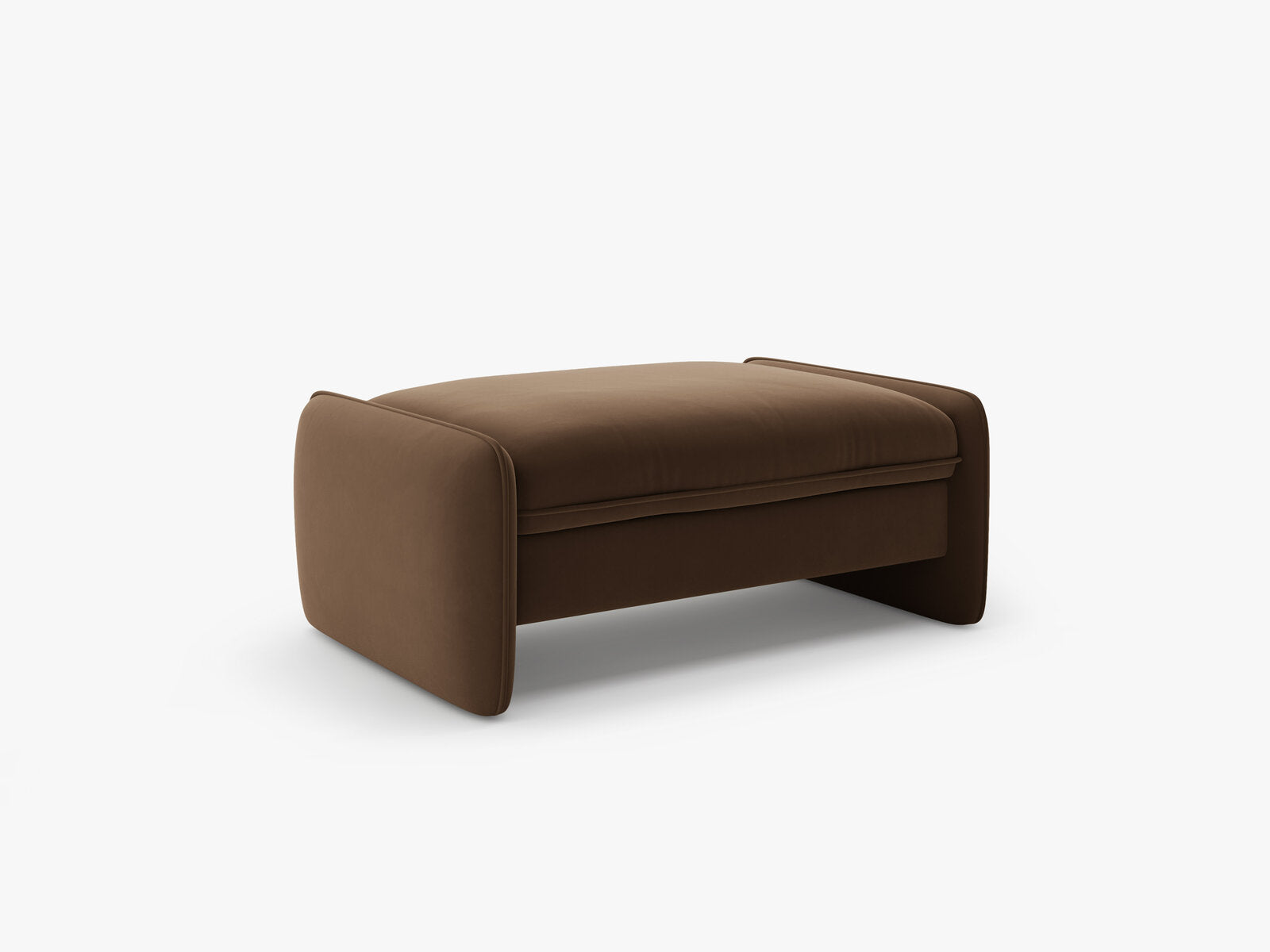 Micadoni Georgia Pouf XL Samt Magic Velvet Schokolade